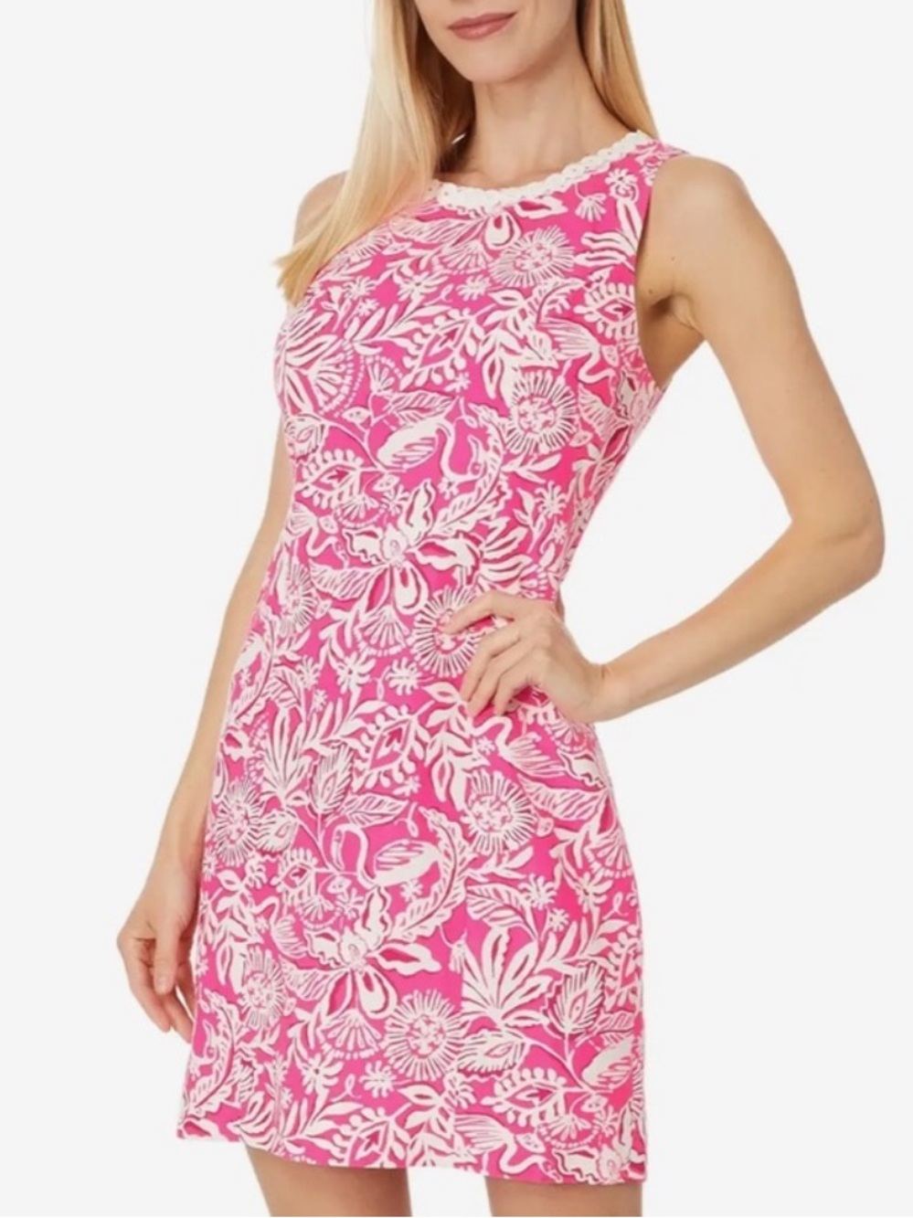 Lilly Pulitzer Aubria Shift Passion Fruit Pink Floral Dress NWT